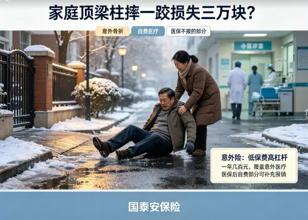 家庭顶梁柱摔一跤损失三万块?这件事让我重新认识了意外险(图1) 家庭顶梁柱摔一跤损失三万块?这件事让我重新认识了意外险(图1)